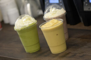 Tropical Spin, Green Machine and Berry Blast Protein Smoothies